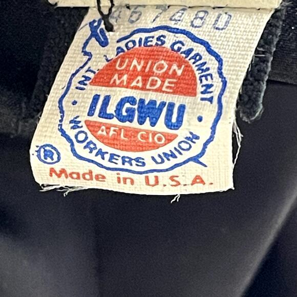 ILGWU Womens Gown Formal Dress Black Beauganza Ruffle Vintage Size 8 Made In USA - Picture 6 of 7